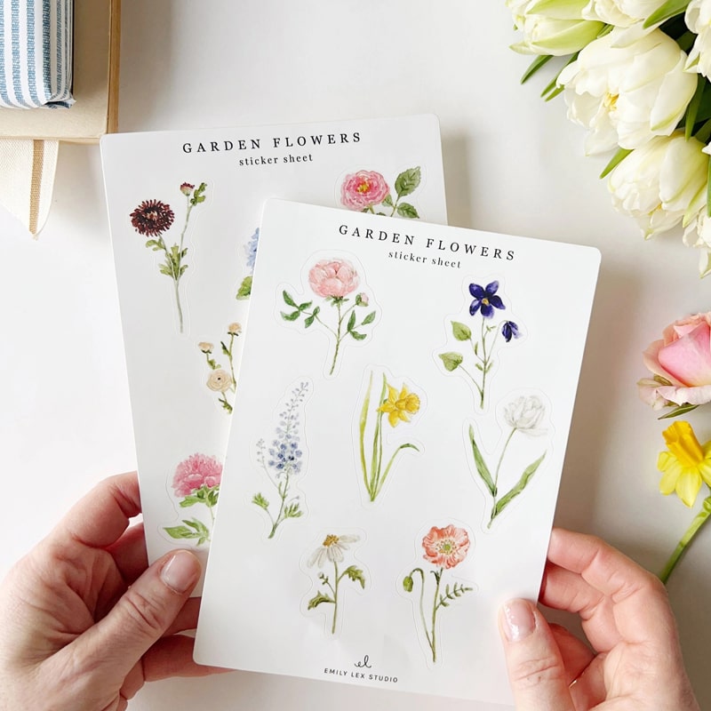 Garden Flowers Sticker Sheets