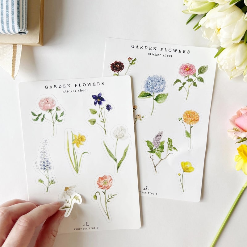 Garden Flowers Sticker Sheets