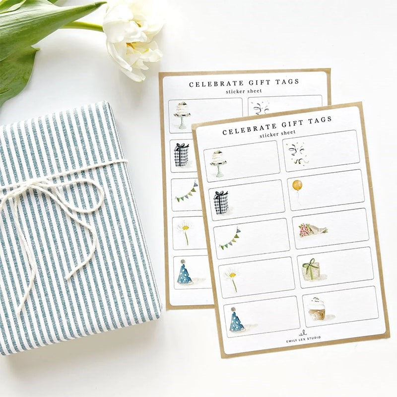 Celebrate Gift Tag Sticker Sheets
