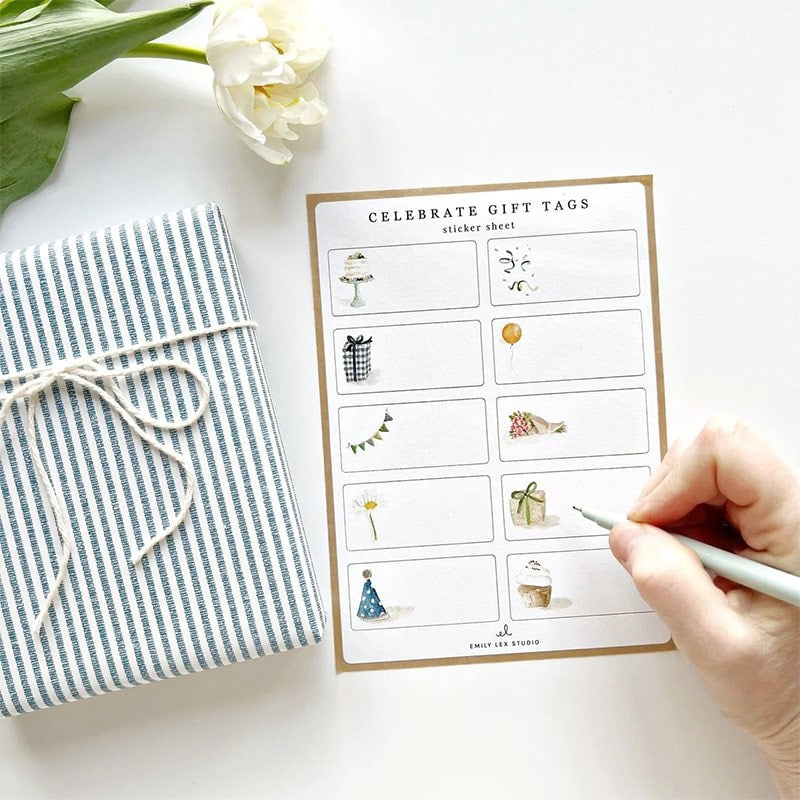 Celebrate Gift Tag Sticker Sheets