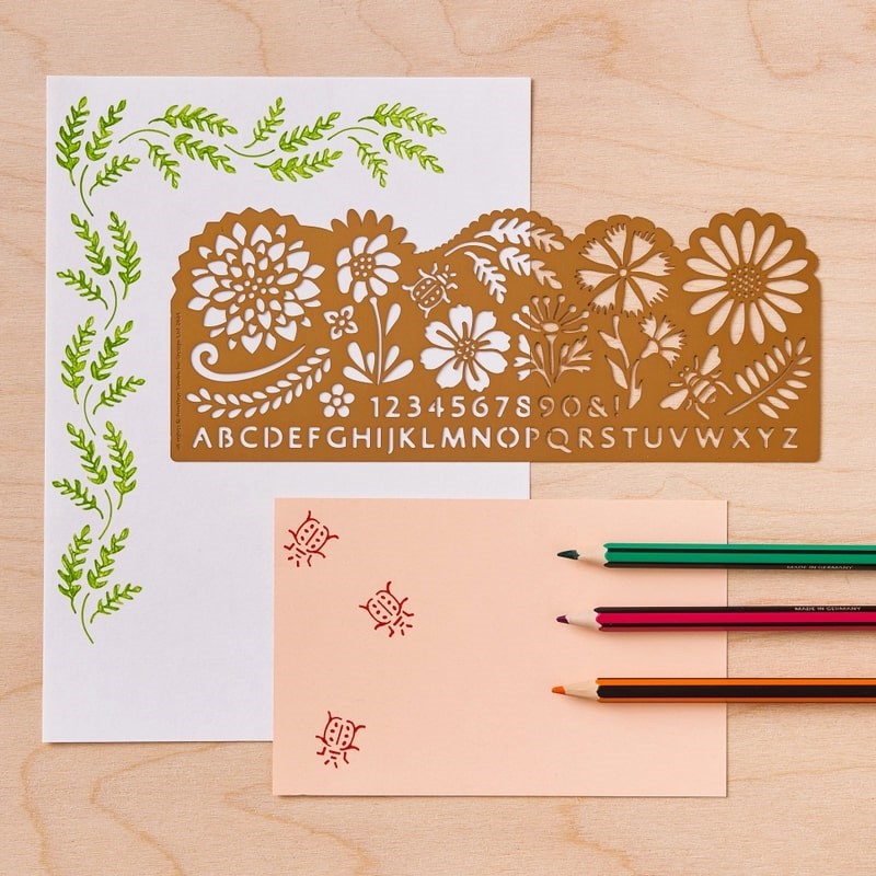 Botanical Design Stencil