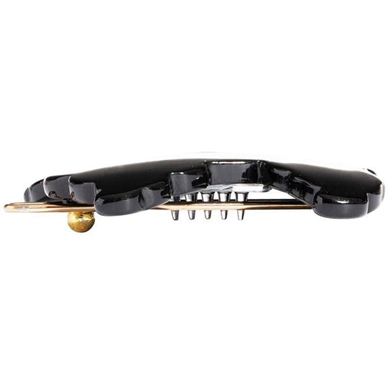 French Poodle Tige Boule Barrette - Black