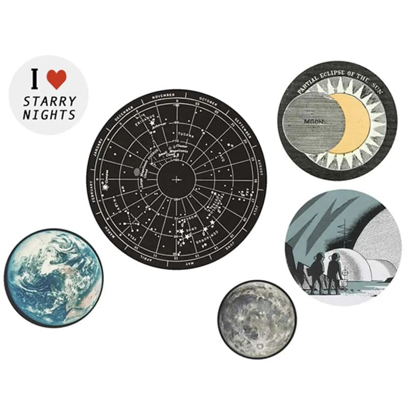 Pack of Buttons - Earth & Moon