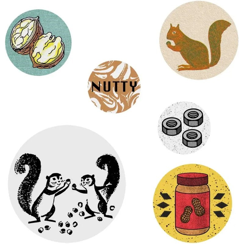 Pack of Buttons - Mixed Nuts