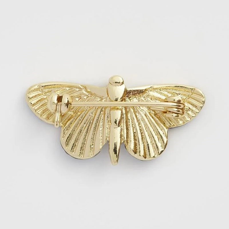 Deco Butterfly Blue Brooch